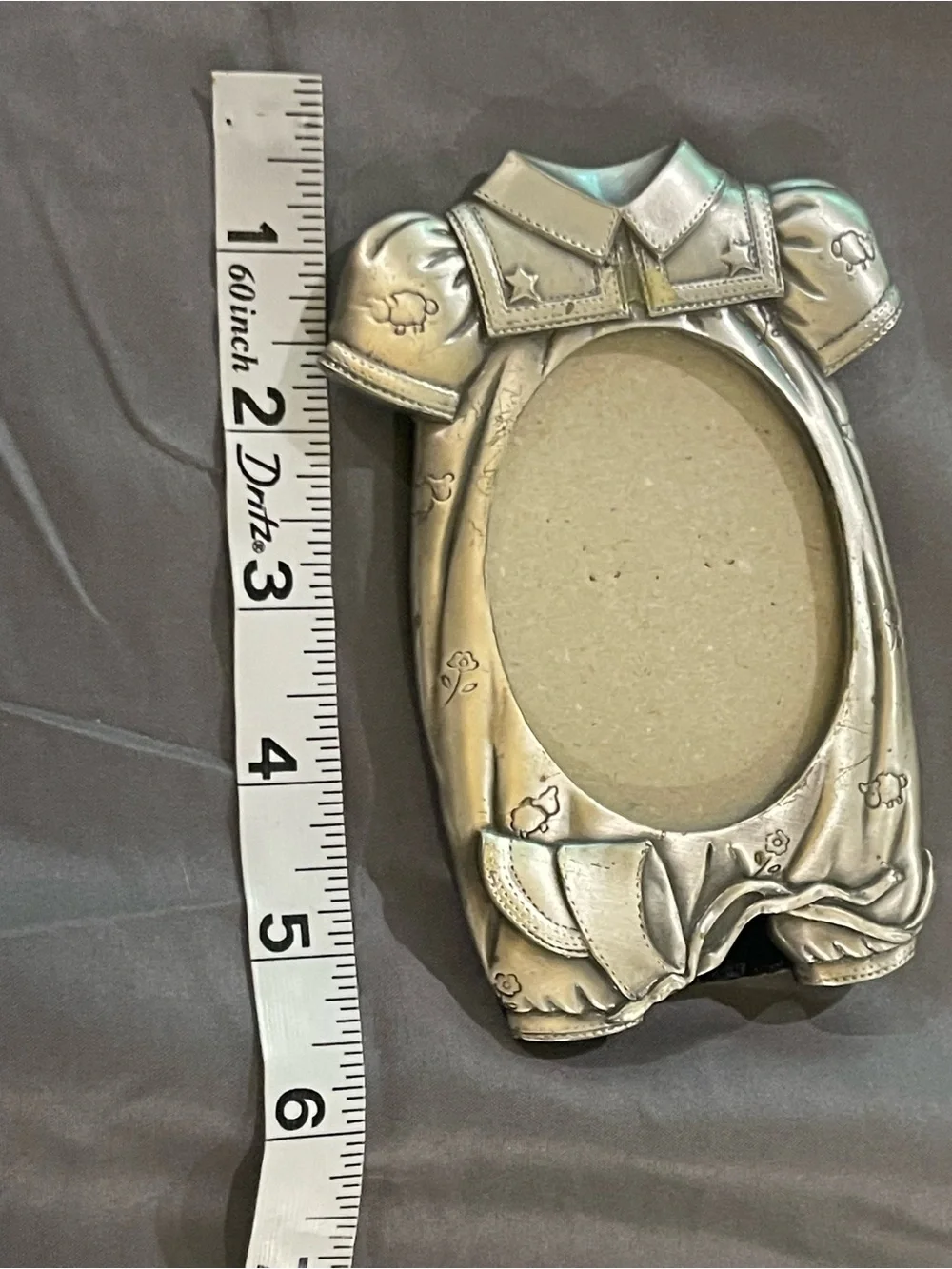 Silver Baby Dress Picture Frame - Elegant Nursery Accent